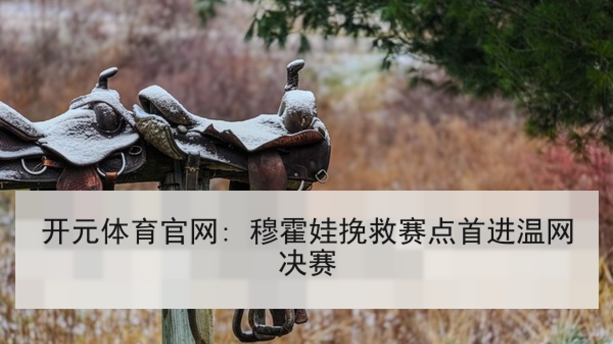 开元体育官网: 穆霍娃挽救赛点首进温网决赛